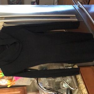 Black long sleeve sweater dress
